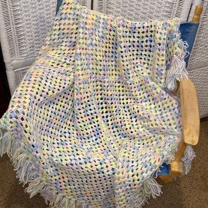 Hand crocheted 48”x 48” blanket